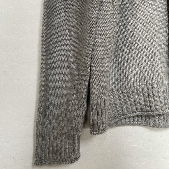 New AMICALE Men's wool cashmere blend Crewneck Sweater In Grey size large - Picture 5 of 6